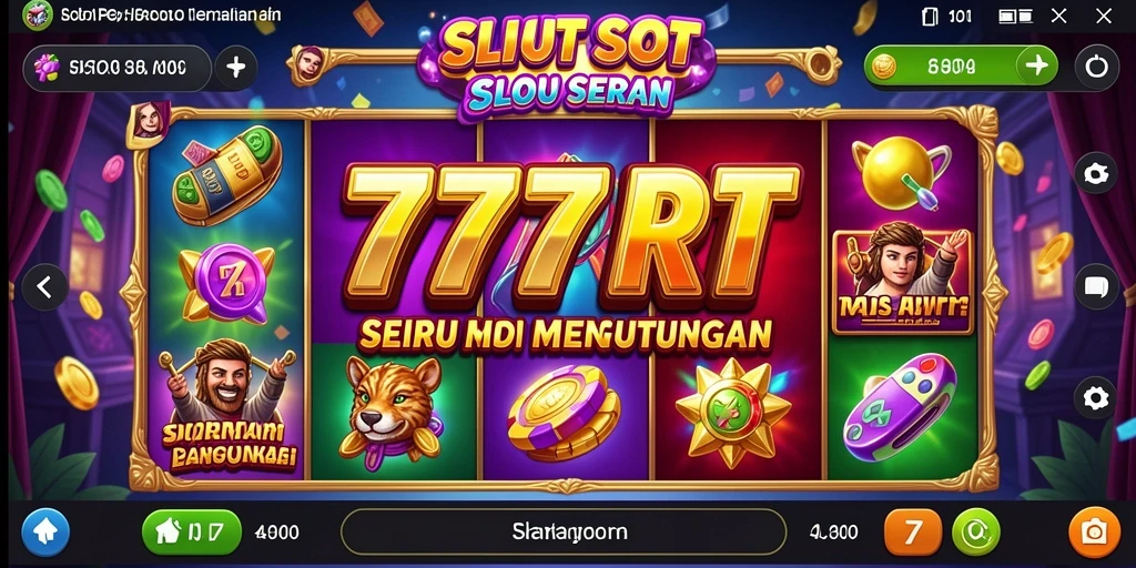 Gameplay seru di 777RT dengan tema menarik dan potensi jackpot.
