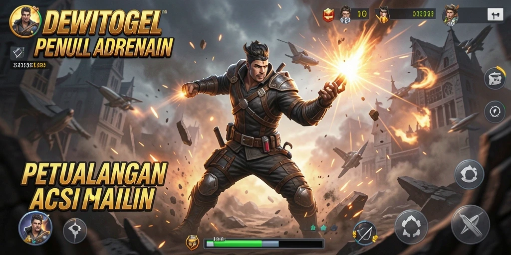 Screenshot DEWITOGEL menampilkan pertempuran seru dan karakter yang beraksi.