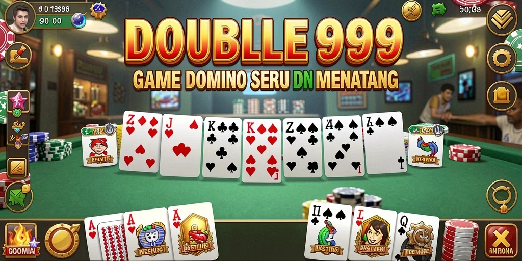 Tampilan gameplay domino yang menarik dan interaktif.