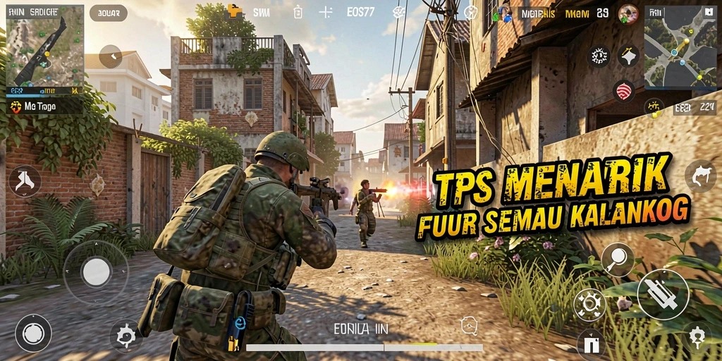 Tangkapan layar utama gameplay TPS yang seru dan menegangkan.