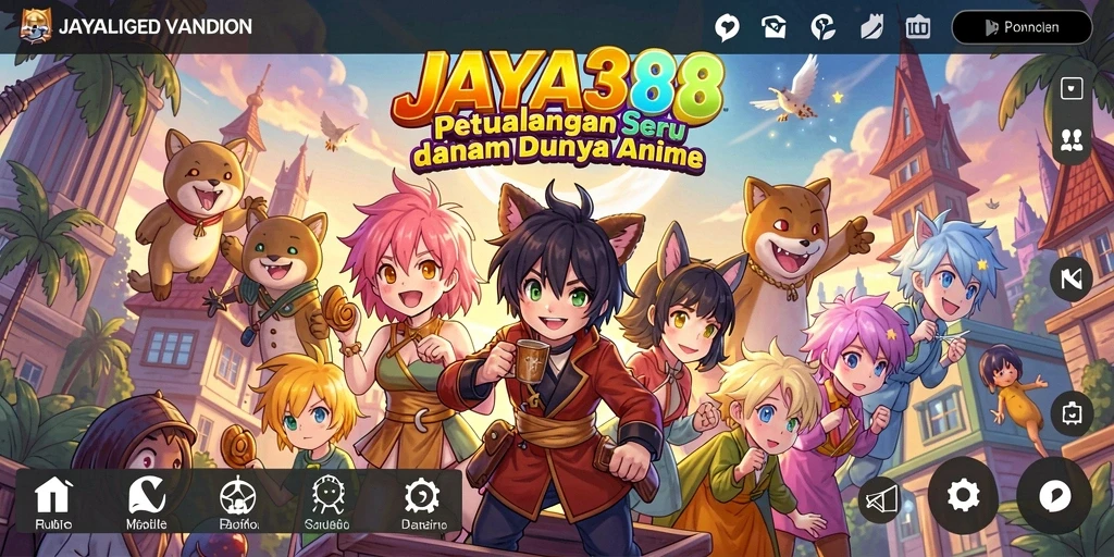 Screenshot utama JAYA388 menunjukkan karakter anime dalam aksi.