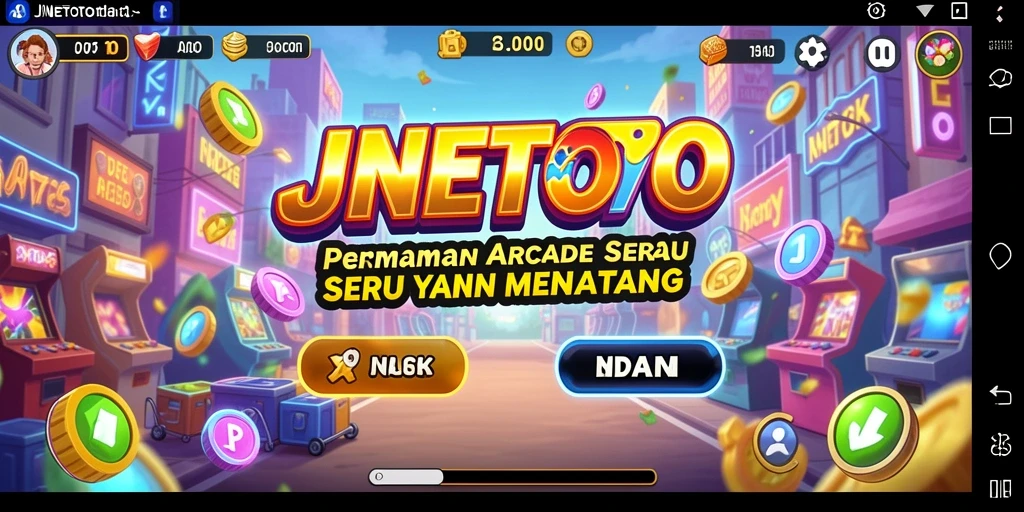 Screenshot JNETOTO menampilkan kegembiraan gameplay Arcade yang seru.