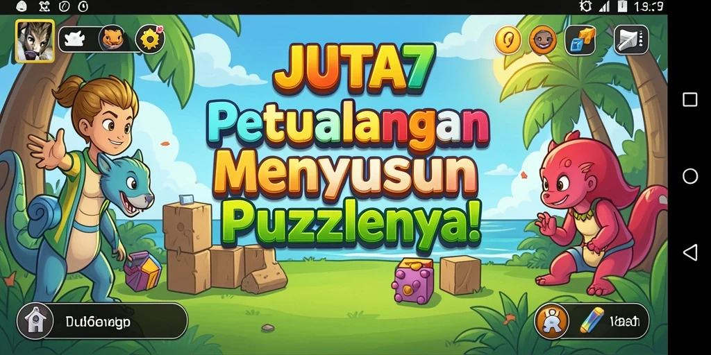 Tampilan gameplay JUTA7 dengan tantangan puzzle yang menarik.