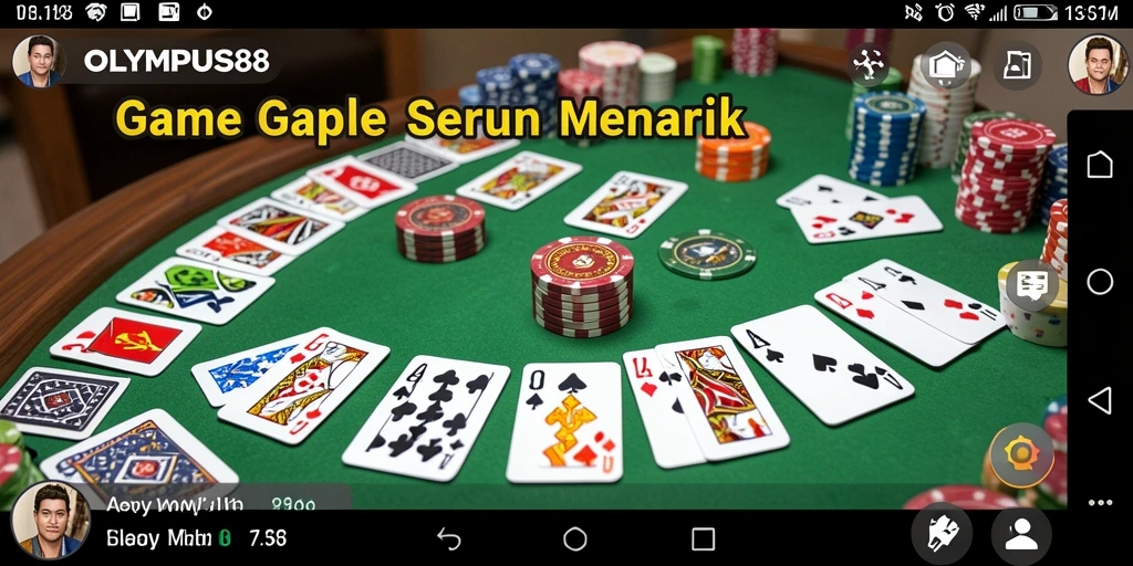 Screenshot gameplay OLYMPUS88 yang menunjukkan keseruan bermain Gaple.