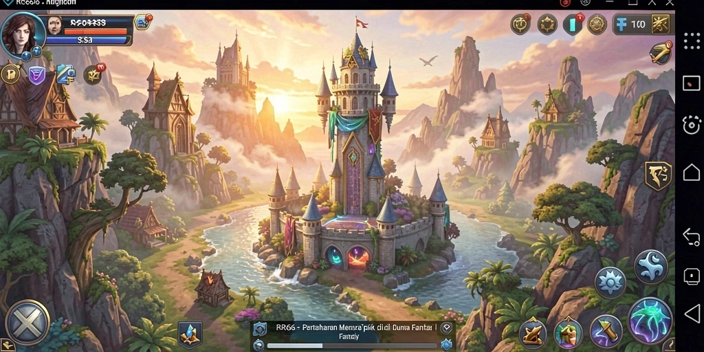 Tangkapan layar gameplay menara pertahanan yang epik di RR666.