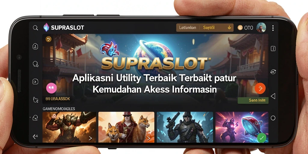 Tampilan antarmuka SUPRASLOT dengan fitur-fitur Utility yang menarik.