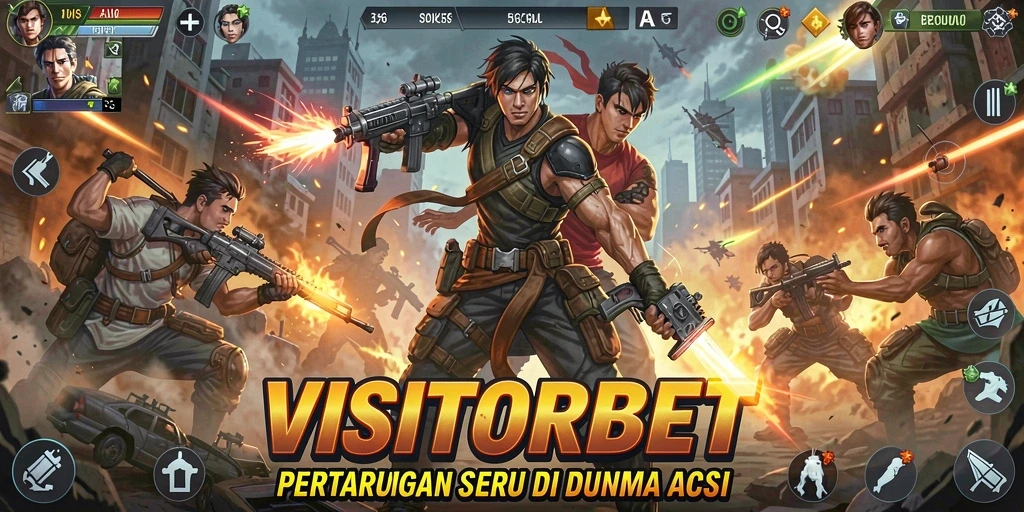 Screenshot dari permainan VISITORBET menampilkan pertarungan yang intens dan mendebarkan.